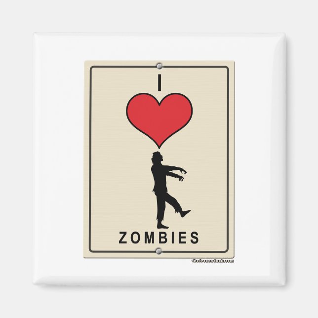 I Liebe Zombies Magnet (Vorne)