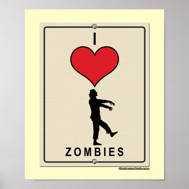 I Liebe Zombies Poster (Vorne)