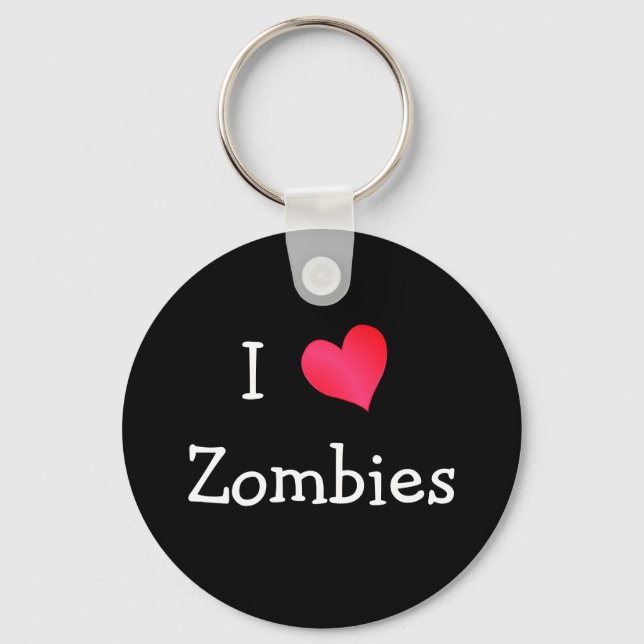 I Liebe Zombies Schlüsselanhänger (Vorderseite)