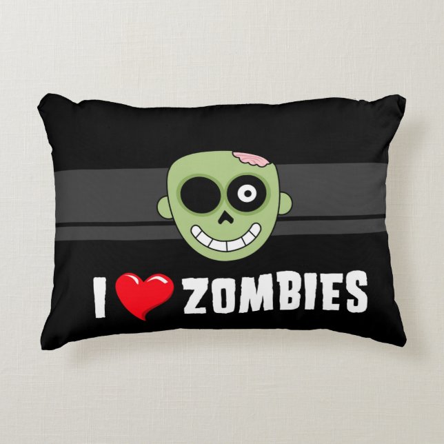 I Liebe Zombies Zierkissen (Vorderseite)