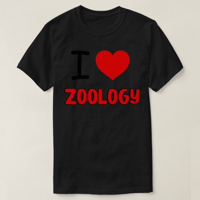 I Liebe Zoologiedesign Für Zoologen Geschenk T-Shirt (Design vorne)