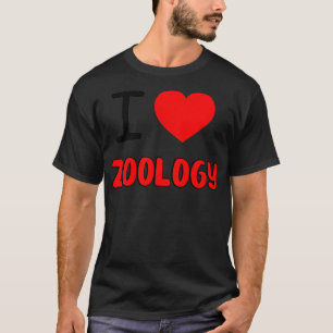 I Liebe Zoologiedesign Für Zoologen Geschenk T-Shirt