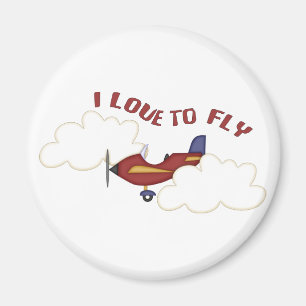 I Liebe zu fliegen Magnet