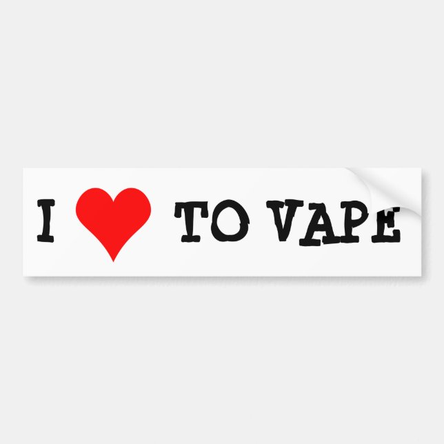 I LIEBE ZU VAPE AUTOAUFKLEBER (Vorne)