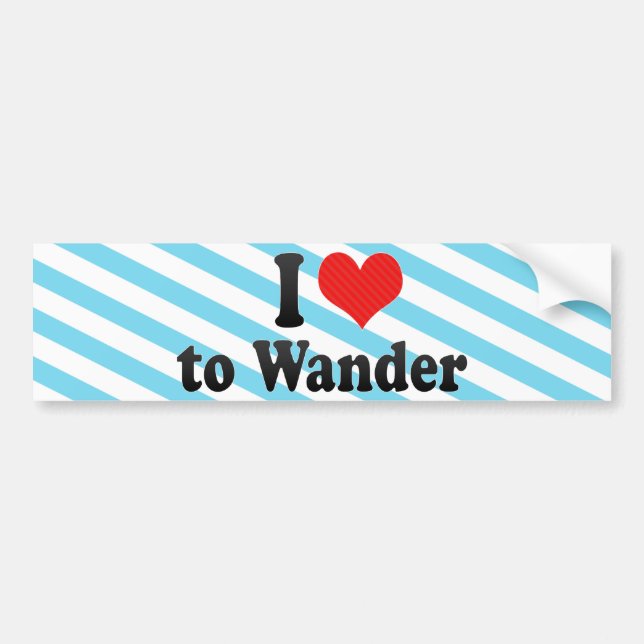 I Liebe zu wandern Autoaufkleber (Vorne)