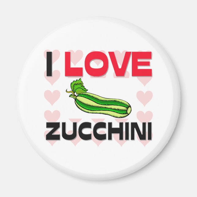 I Liebe Zucchini Magnet (Vorne)
