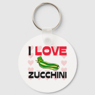 I Liebe Zucchini Schlüsselanhänger