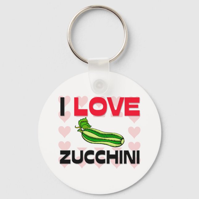 I Liebe Zucchini Schlüsselanhänger (Vorderseite)