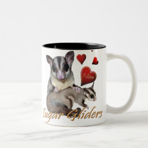 I Liebe-Zuckersegelflugzeug-Tassen Zweifarbige Tasse