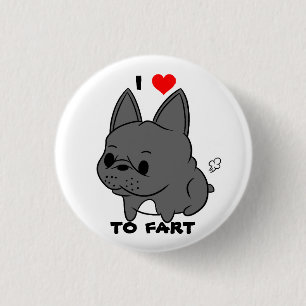 I Liebe zum Furz-Knopf (Schwarzes) Button