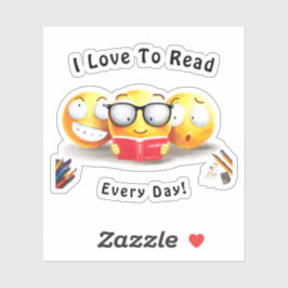 I Liebe zum Lesen des Lesegeräts für Bücher Aufkleber