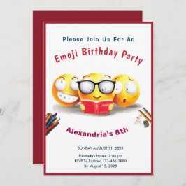 I Liebe zum Lesen von Büchern Einladung