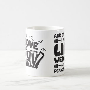 I Liebe zum Party (Höhengewicht und Erdnussbutter) Kaffeetasse