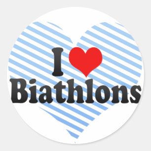 I LiebeBiathlons Runder Aufkleber