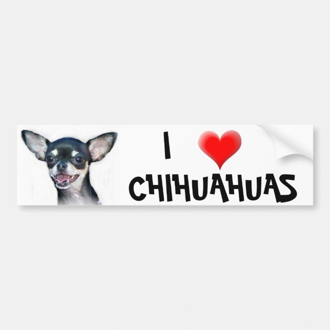 I Liebechihuahuas-Autoaufkleber Autoaufkleber (Vorne)