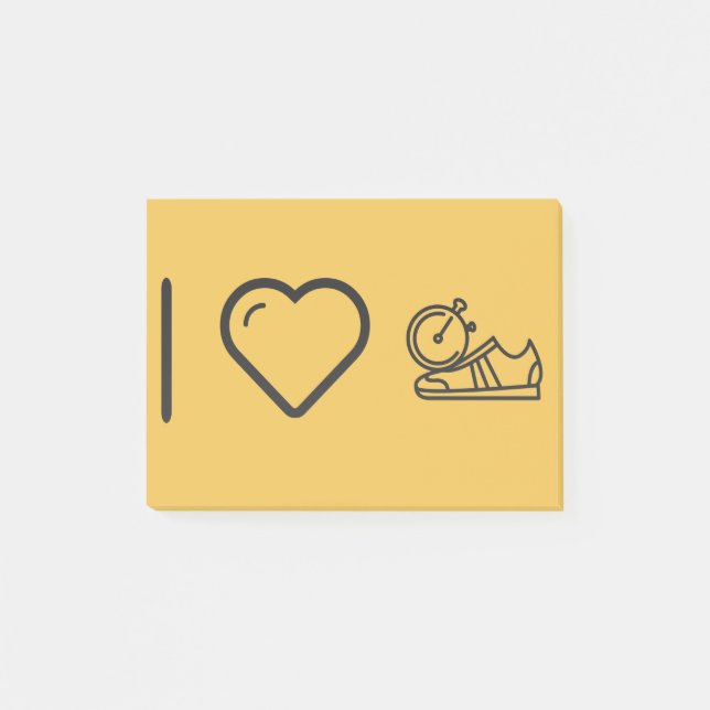 I Liebegymnast-Schuhe Post-it Klebezettel (Vorderseite)