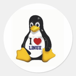 I LiebeLinux Runder Aufkleber