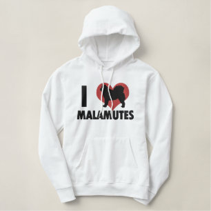 I LiebeMalamutes Bestickter Hoodie