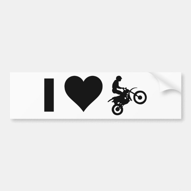 I LiebeMotocross Autoaufkleber (Vorne)
