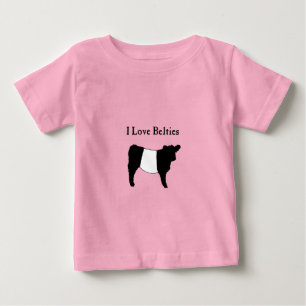 I Lieben — Schwarz-weiße gelbliche Schwallkühe Baby T-shirt