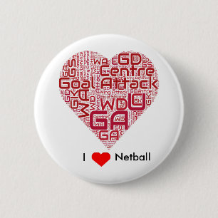 I Liebenetball-Wort-Kunst-Entwurf Button