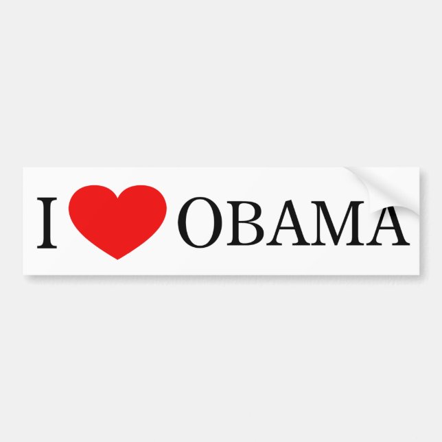 I Liebeobama-Autoaufkleber Autoaufkleber (Vorne)