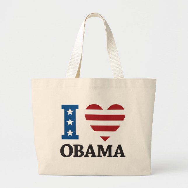 I Liebeobama-Tasche Jumbo Stoffbeutel (Vorne)