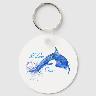 I LIEBEORCAS BLAU SCHLÜSSELANHÄNGER