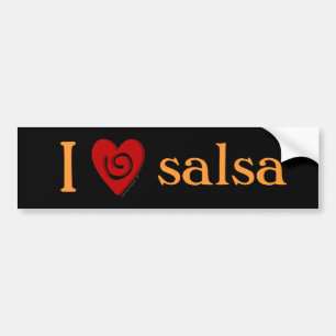I Liebesalsa-Herz-Tanz-Liebhaber-Autoaufkleber Autoaufkleber