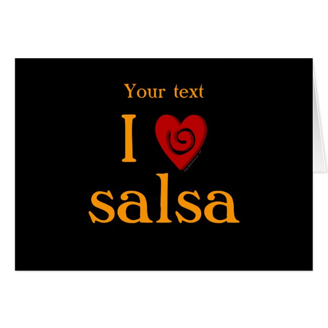 I Liebesalsa-Strudel-Herz-lateinische (Vorderseite (Horizontal))