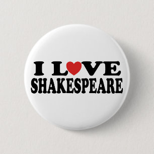 I Liebeshakespeare-Geschenk Button