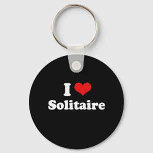 I Liebesolitaire-T-Shirt Schlüsselanhänger