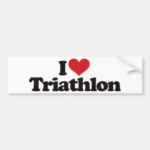 I LiebeTriathlon Autoaufkleber