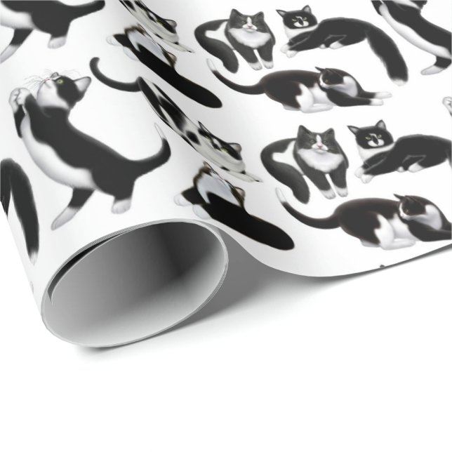 I Liebetuxedo-Katzen-Verpackungs-Papier Geschenkpapier (Rolleneckpunkt)