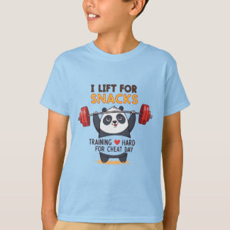 I Lift for Snacks - Funny Panda Gym Design for Fit T-Shirt