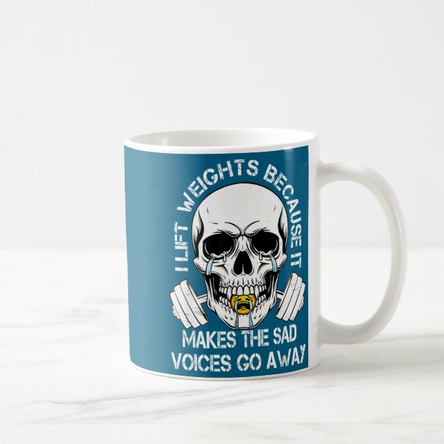 I Lift Weights Because It Makes The Sad Voices Go  Kaffeetasse (Rechts)