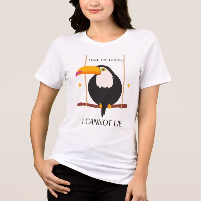 I like big beaks I cannot lie Toucan Tri-Blend Shirt (Vorderseite)