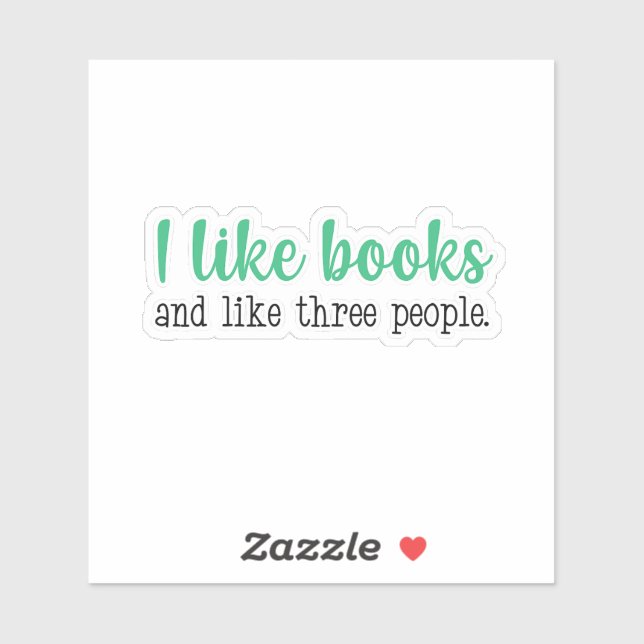 I Like Books Aufkleber (Blatt)