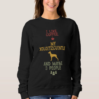 I Like Coffee My Xoloitzcuintle And Maybe 3 People Sweatshirt