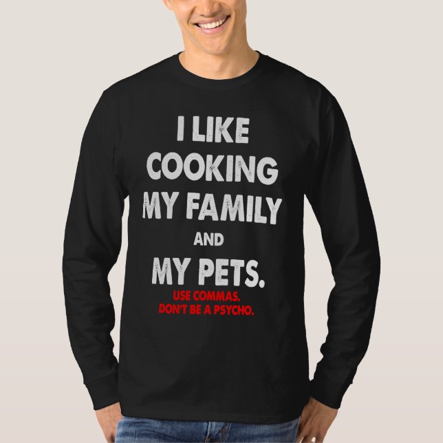 I Like Cooking Grammer T-Shirt (Vorderseite)