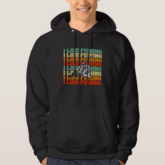 I Like Fishing Time Fisherman Angel Outfit Hoodie (Vorderseite)