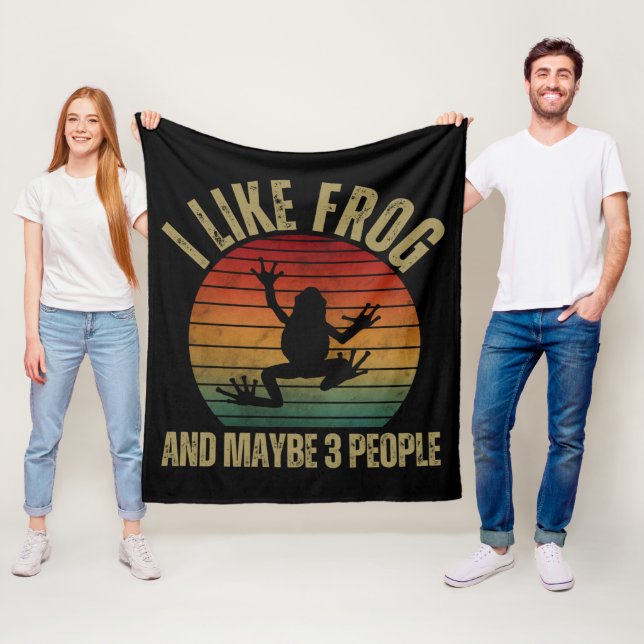 I LIKE FROG AND MAYBE 3 PEOPLE FLEECEDECKE (Beispiel)