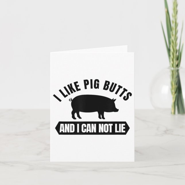 I Like G Butts And I Cannot Lie Funny Bbq Grilling Karte (Vorderseite)