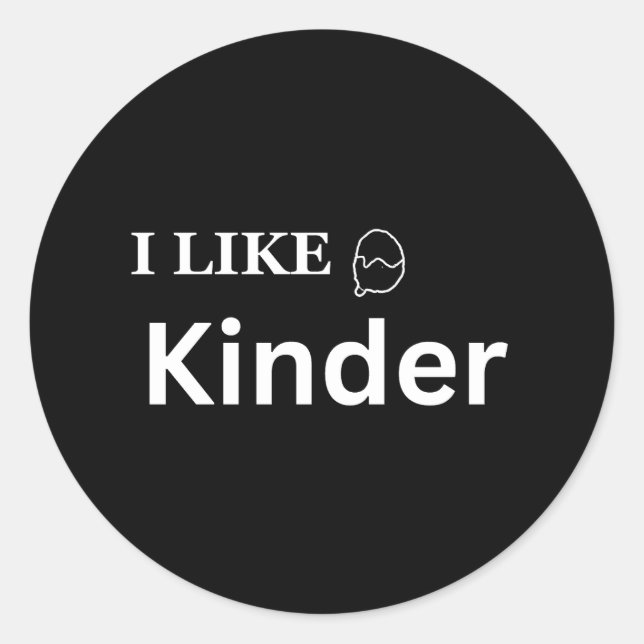 i like Kinder Runder Aufkleber (Vorderseite)