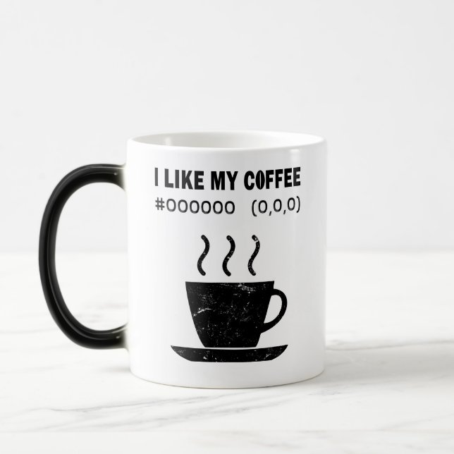 I Like My Coffee Black Funny Programme Coder Mug (Gauche)