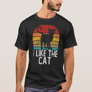 I Like The Cats Retro 80s 70s Cat T-Shirt