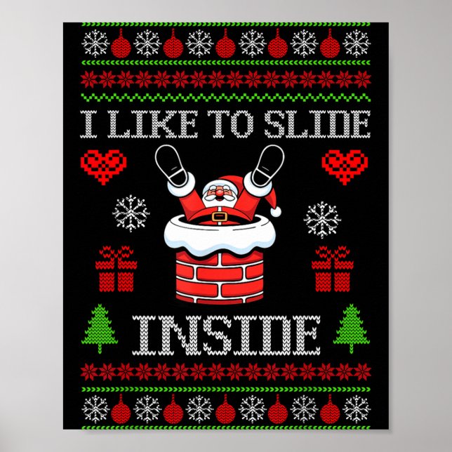 I Like To Slide Inside I Like To Ride On Top Coupl Poster (Vorne)