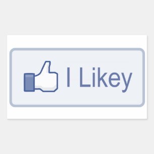 I Likey Facebook Rechteckiger Aufkleber