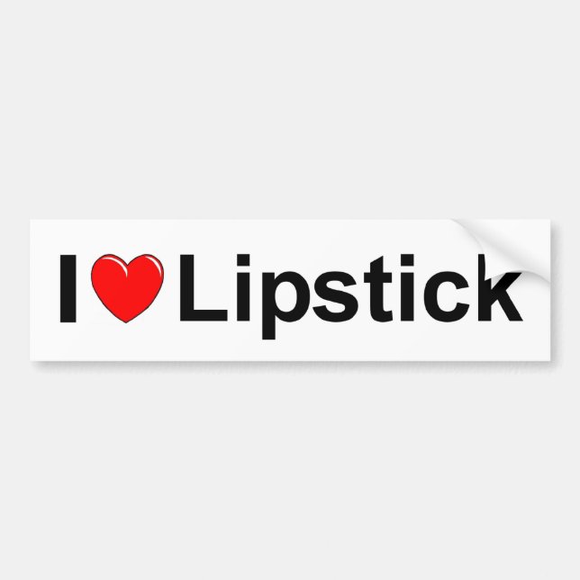 I Lippenstift der Liebe-(Herz) Autoaufkleber (Vorne)