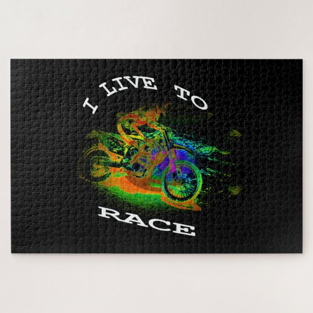 I LIVE TO RACE - Motocross Racer  (Horizontal)